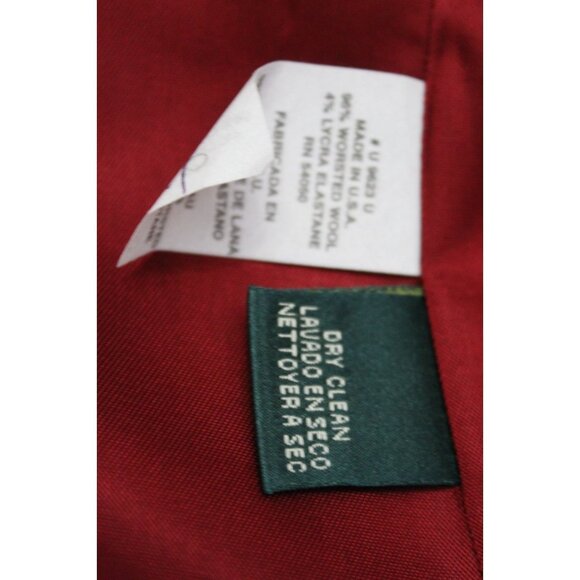 Lauren Ralph Lauren Red Wool Classic Blazer Jacket w Silver Buttons Size 4P - Picture 11 of 12